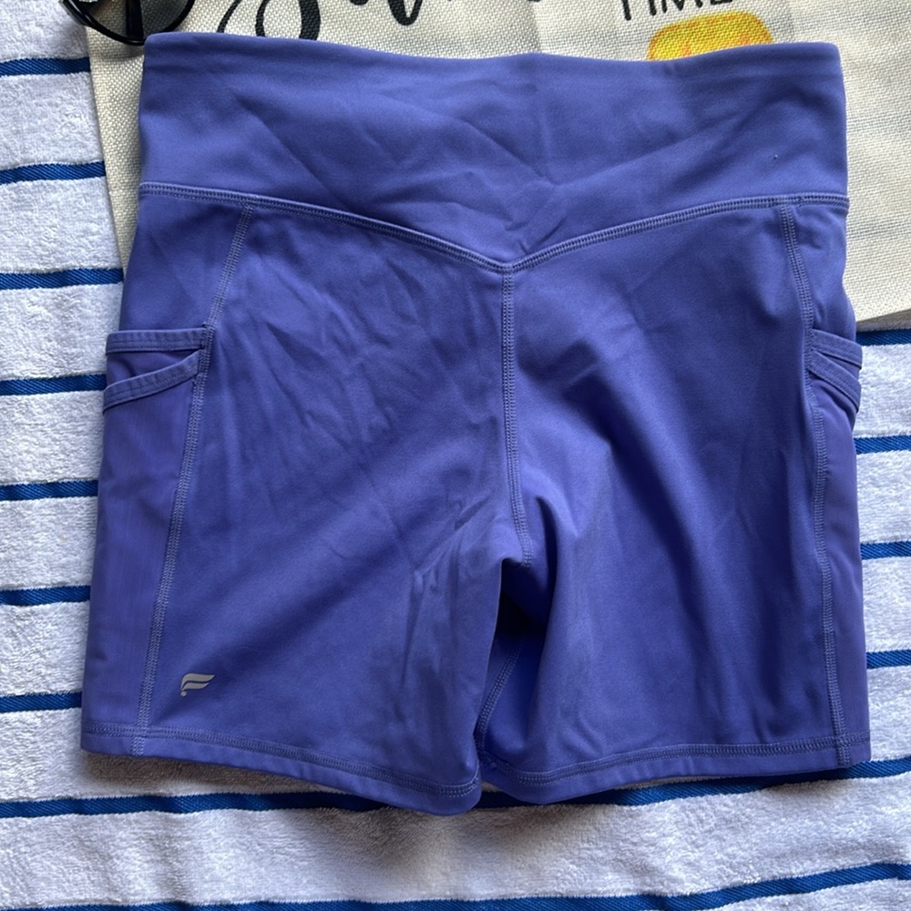 Fabletics Purple Bike Shorts with Stretchy Fabric - Picture 6 of 6